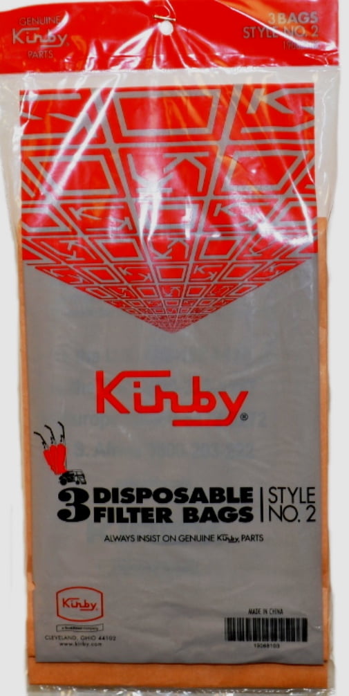 3 Kirby Vacuum BagsStyle 2, Heritage UPR, Part 19068103, Qty1PK