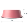 thumbnail image 2 of Cuencos de acero inoxidable para perros Flourish, extra gruesos, 3 litros, rosa, paquete de 2, 2 of 6