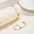 thumbnail image 4 of VNOX Stainless Steel Gold Tone Faceted Bead Finger Chain Bracelet for Anniversary Gift, 4 of 6