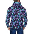 thumbnail image 5 of Zip Up Hoodies for Men - purple flower blue Skull Long Sleeve Comfrt Men'S Fashion Hoodies & Sweatshirts, Jackets for Men Hoodies Pullover Clothing Clothes with Pouch, 5 of 5