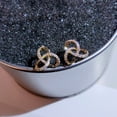 thumbnail image 2 of Pendientes de diamantes con sentido avanzado, pendientes elegantes simples a la moda, pendientes pequeños y exquisitos de estilo frío para mujer, 2 of 3