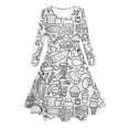 thumbnail image 2 of LOVZFMLL Robe Décontractée à Manches Longues pour Filles, Robe Confortable à Col Rond, 2 of 3