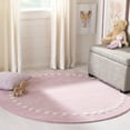 thumbnail image 2 of SAFAVIEH Kids Dotted Border Area Rug, Pink, 3' x 3' Round, 2 of 8