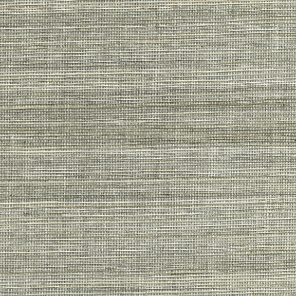 Kenneth James Nathan Silver Grasscloth Wallpaper