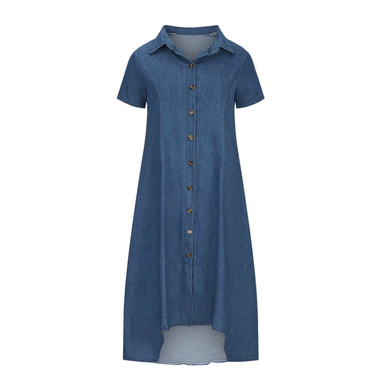 white christmas dresses Empire Denim Dress – Myles Ahead main image 1
