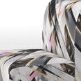 thumbnail image 4 of Designart Chaise d'Appoint "Symétrique Abstrait Rose Gris Fusion" Cubisme Rose - Fauteuil Moderne pour Salon, 4 of 7