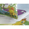 thumbnail image 3 of Ambesonne Nature Quilted Coverlet 3 Pcs, Dinosaurs in the Jungle, Queen Size, Multicolor, 3 of 4