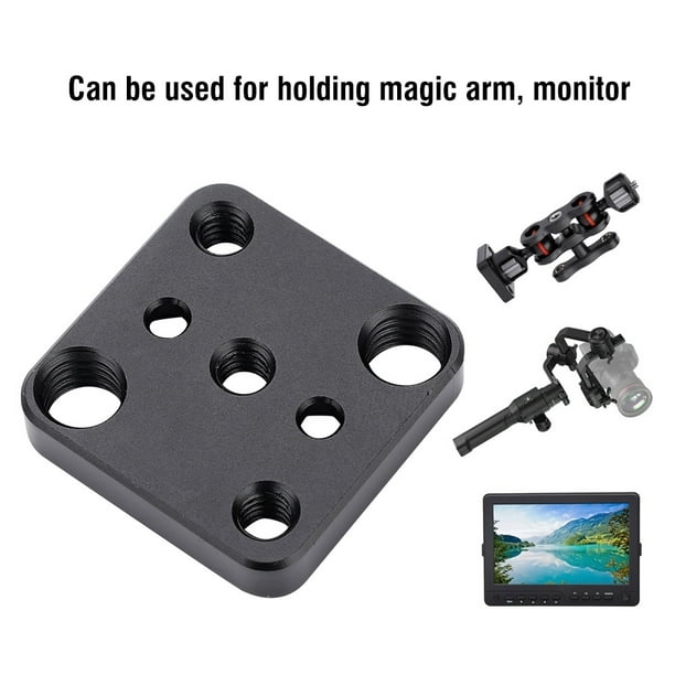 Support de moniteur Kozecal, plaque de montage de caméra en alliage d'aluminium  pour moniteur à cardan pour tenir le bras magique pour moniteur 