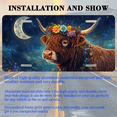 thumbnail image 3 of 1 Pcs 2D Flat License Plate Covers & Frames, Highland Cow For Decorative Front, Waterproof For Decoration Aluminum License Plate Covers & Frames Cover For Men Women, 12" X 6", 3 of 7