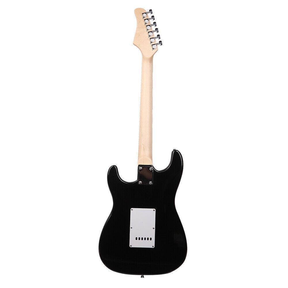 FASCK 39 Inch Electric Guitar, Full-Size Beginner Solid Body Guitar Kit with Gig Bag Strap Tremolo Bar Cable Picks,Black