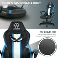 thumbnail image 5 of JOYFLY Ergonomic Gaming Chair Sturdy Office Computer Chair PU Leather, 250lbs Load, Blue&Black, 5 of 7