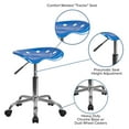thumbnail image 2 of Vibrant Bright Blue Tractor Seat and Chrome Stool, 2 of 9