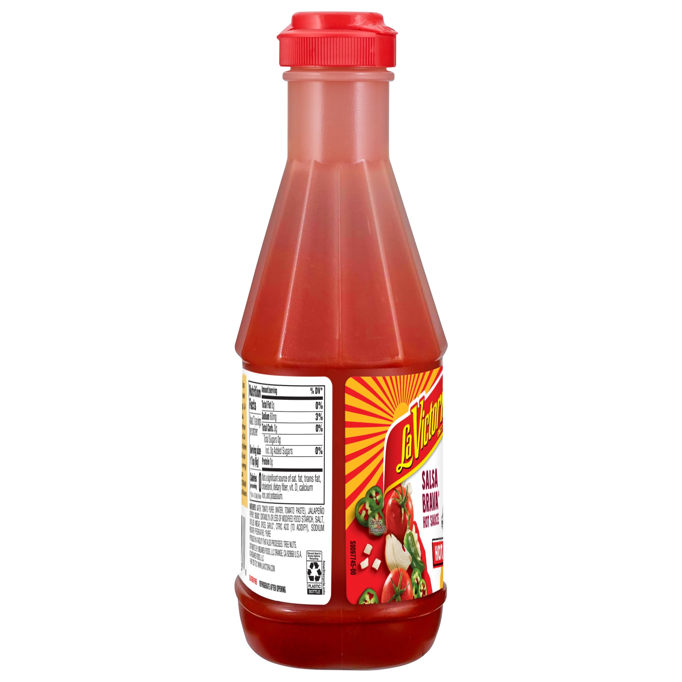 LA VICTORIA SALSA BRAVA Hot Sauce, Shelf Stable, 15 oz Plastic Squeeze Bottle