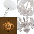 thumbnail image 5 of Cusp Barn 6-Light Rustic Wood Chandelier Lighting Farmhouse Geometrics Chandeliers with Height Adjustable Chandelier for Hallway, Frame, Dining Room, 5 of 6