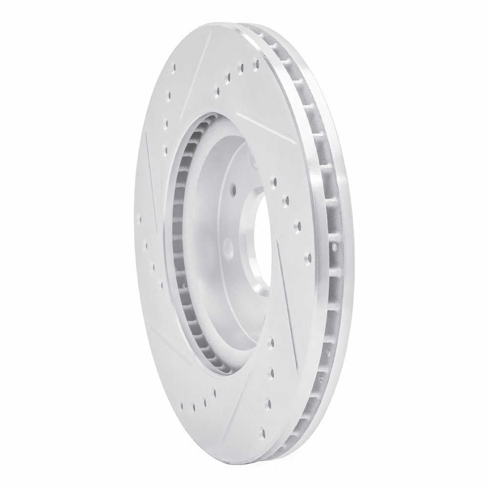 Dynamic Friction Company 631-67012R DFC Brake Rotor - Drilled And Slotted - Silver