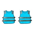 thumbnail image 2 of maskred Hi Vis Child Safety Reflective Vest Traffic Waistcoat Work Cycling Clothes blue 42x47x5cm 2Set, 2 of 6