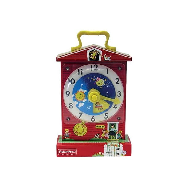 FisherPrice Classics Music Box Teaching Clock red