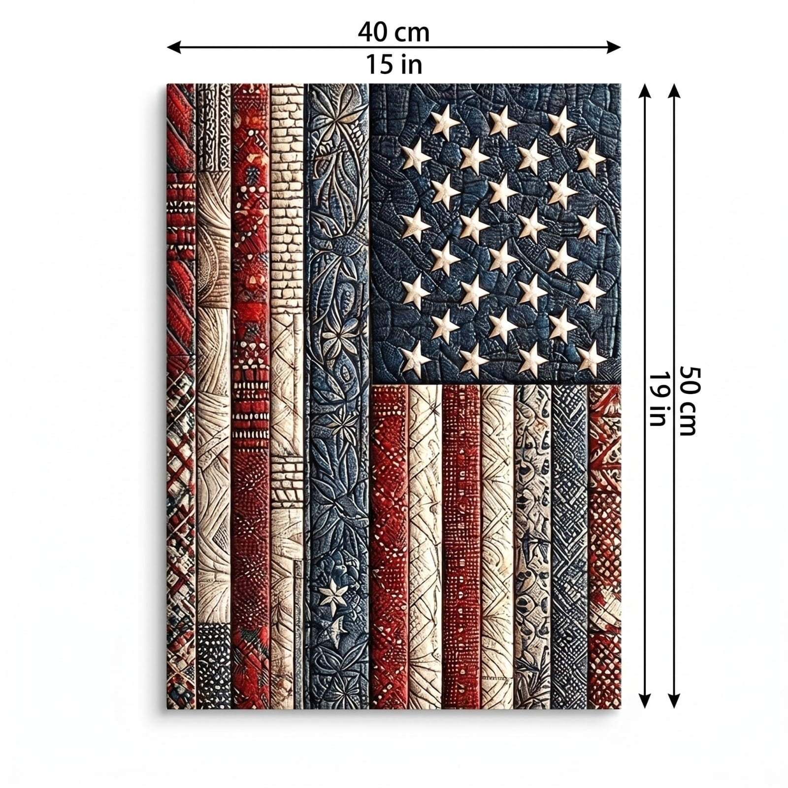 American Flag DIY 5D Patriotic Diamond Painting Kit, USA National Flag Full Drill Embroidery Art Set for Independence Day Themed Home Decor