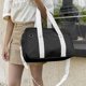 thumbnail image 4 of Guardurnaity Práctico bolso para ordenador con múltiples técnicas en la espalda, bolso de hombro de tela Oxford, bolso de uniforme JK, llaves Bolsas de mensajero y de hombro En blanco y negro, 4 of 6