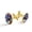 Color 2, variant on Men's Classic Stainless Steel, Purple Daisy Butterflies Cufflinks Business Wedding Shirts, Golden