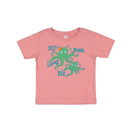 

Inktastic My Aunt Loves Me Octopus Gift Baby Boy or Baby Girl T-Shirt