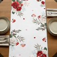 thumbnail image 5 of Table Runners 90 Inches Long Dress Scarves, Red Floral Valentine's Day Farmhouse Coffee/Dining/Kitchen Table Runner for Living Room, Gnomes Botanical Gifts Farmhouse 13x90 Inch, 5 of 9