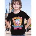 thumbnail image 2 of Baseball Sister Funny Baseball Ice Cream Drip Big Sister T-Shirt Summer Cute Kawaii Tops Crewneck Girls Boys Short Sleeve T Shirts Kids Child Children Teenage Shirts Unisex Clothes Tee 4-13 Years Kid, 2 of 8