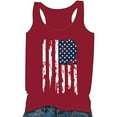thumbnail image 4 of Independence Day Tank Tops for Women Casual Flag Printing Independence Day Vest Round Neck Tank Sleeveless Breathable Elastic Tops, 4 of 4