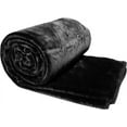 thumbnail image 3 of Black Blanket King Size Korean Mink Throw Velvet Faux Fur Blankets Color Soft Thick Heavy Plush Reversible Bed comforters bedspreads Bedding Comforter (Black, King), 3 of 10