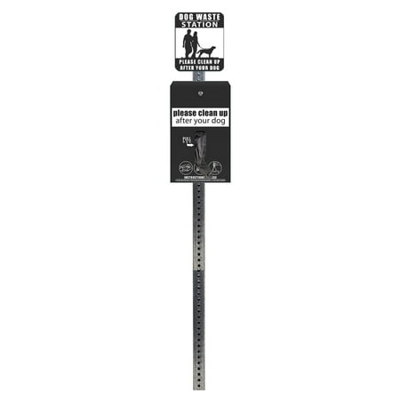 Standard Mini Dog Waste Station / EZ_Tie Hanging Bag System (Matte Black)
