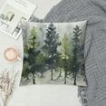 thumbnail image 2 of Leisuo Watercolor Blue Green Tree Pillow Covers Christmas Decor Rustic Nature Pine Forest Pillows Decorative Throw Pillows Spring Summer Winter Pillow Covers for Sofa Couch Bed, 2 of 5