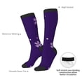 thumbnail image 5 of JUNZAN Fun Novelty Knee Warmer High Socks-Crystal Purple Snowflake, 5 of 8