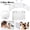 White, variant on ikaufen Universal 35*25*6CM Surrounded on Three Sides Aluminum Mirror Door Mount Bathroom Makeup Mirror with Foldable Features 5x Magnification Black