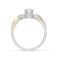 thumbnail image 2 of Angara Natural Diamond Three Stone Engagement Ring in 14K White & Rose Gold for Women (Size-5.3mm) | April Birthstone Jewelry (Ring Size - 5), 2 of 12