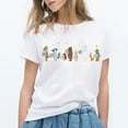 thumbnail image 2 of Ladies Cute Cartoon Music Zoo Print Ladies T Shirt, 2 of 4