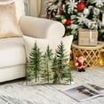 thumbnail image 3 of Christmas Winter Pillow Covers 18x18 Inch Set of 2 Red and Black Xmas Trees Decorative Throw Pillow Cover Watercolor Nature Forest Decoration Holiday Farmhouse Pillow Case for Home Sofa Decor White, 3 of 6
