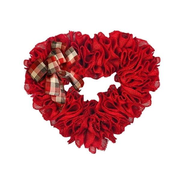 Corona del Día de San Valentín Sunnimix Decoración en forma de corazón 40 cm x 40 cm