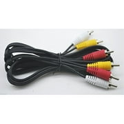 RCA 6 FT AUDIO/VIDEO COMPOSITE CABLE DVD/VCR/SAT YELLOW/WHITE/RED CONNECTORS