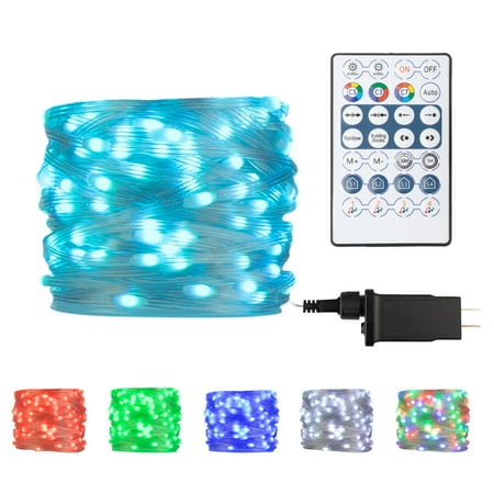 Pure Garden 40ft 100 LED Color Changing Outdoor Rope Lights with Remote
