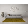 thumbnail image 3 of Ahgly Company Machine Washable Indoor Round Abstract Yellow Modern Area Rugs, 8' Round, 3 of 4