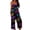 Purple Pink, variant on Womens Halloween Jumpsuits Spiderweb Skeleton Wide Leg Backless Horror Overalls Bat Candy Sleeveless Funny Rompers, S
