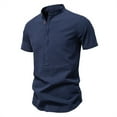 thumbnail image 1 of pstuiky camisetas de hombre, Suéter informal de manga corta con cuello alto y diseño liso cómodo para hombre ropa de hombre xl, 1 of 4