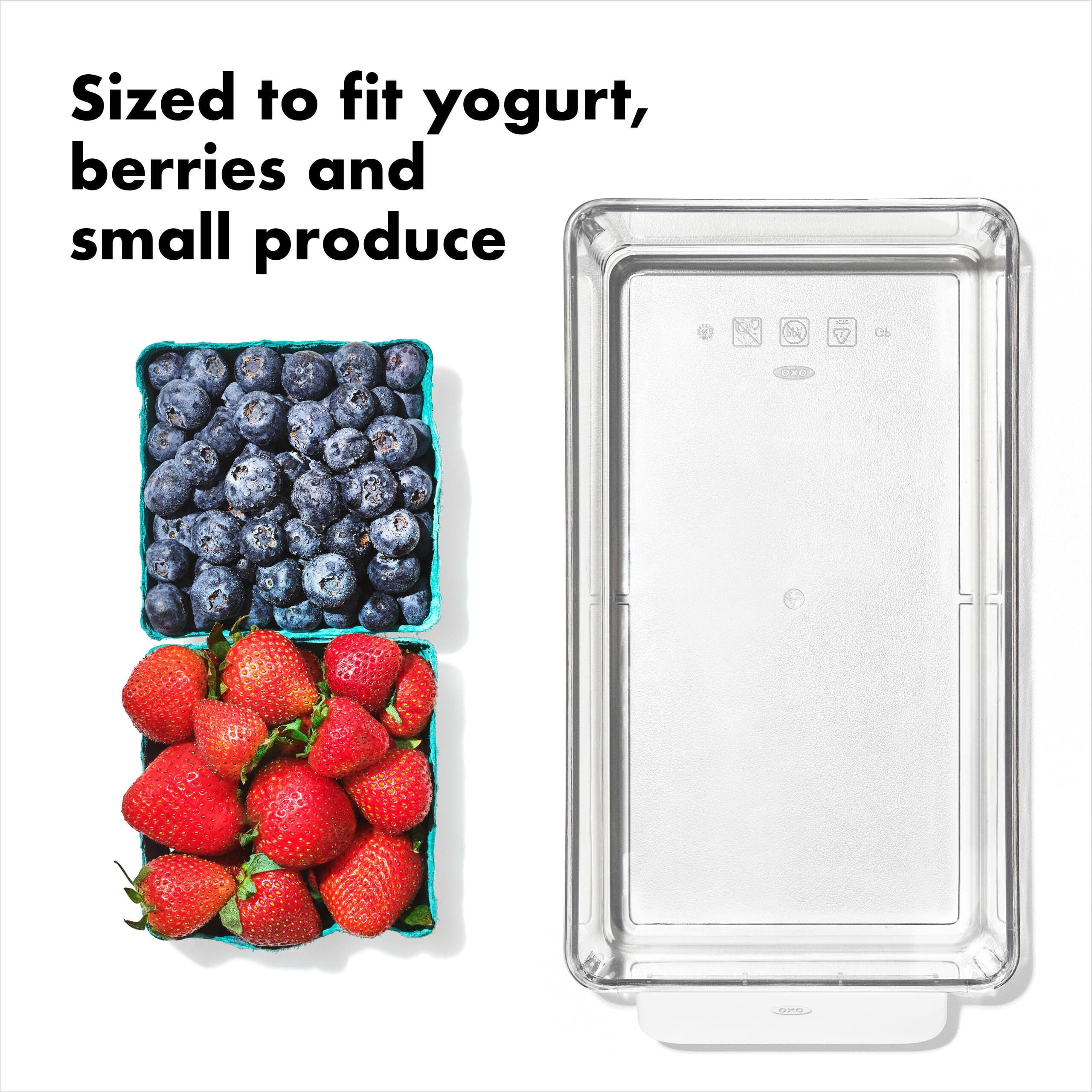OXO Refrigerator Organizer Container with Handle, 5-Inch x 10-Inch, Clear