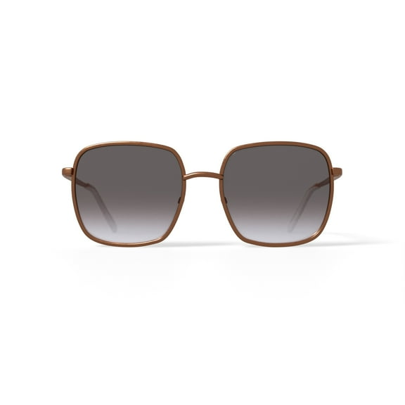 Harper and Roe HR3004 Sunglasses with Case, Light Brown, Square, Metal, 58-18-141