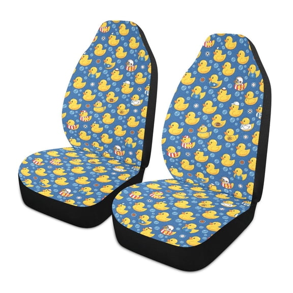 Rubber Duck Seamless Pattern Car Seat Covers Front Seats Universal Fit for Sedan SUV Truck Van