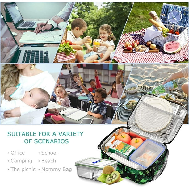Insulated lunch bag 2024 with drink holder