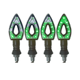 thumbnail image 1 of Direccionales Led Moto Luces Intermitentes Motocicleta 4pz Eo Safe Imports Verde, 1 of 5