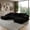 Black, variant on Howcool 134" Modular Cloud Couch, U-Shaped Sectional Sofa with Double Chaise, Oversized Deep Seat Boneless Corduroy Sofa with Cup Holders & Side Pockets, No Assembly Required, Grey