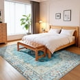 thumbnail image 3 of Ultrug Vintage Floral Print Rugs Soft Carpet Retro Area Rug for Living Room Bedroom Home Decor,8'x10',Blue, 3 of 7