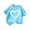Blue, variant on HAiming Girls Summer T Shirts Short Sleeve Printed Cute Trendy Tee Vacation Workout Kids Tops Solid Color Casual Scoop Neck Blouses